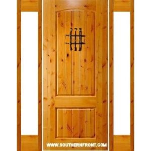 2 Panel Arch with Grille & Sidelights - 36'' x 80''