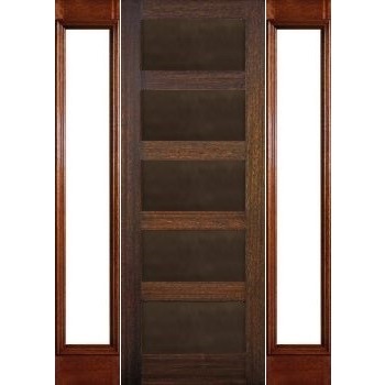 Horizontal 5 Panel with Full Lite Sidelights - 36'' x 96''