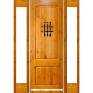 2 Panel Arch with Grille & Sidelights - 36'' x 96''